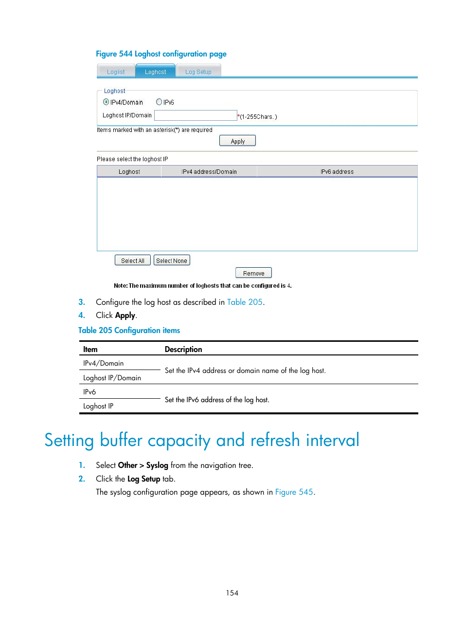 Setting buffer capacity and refresh interval, Figure 544 | H3C Technologies H3C MSR 50 User Manual | Page 539 / 877