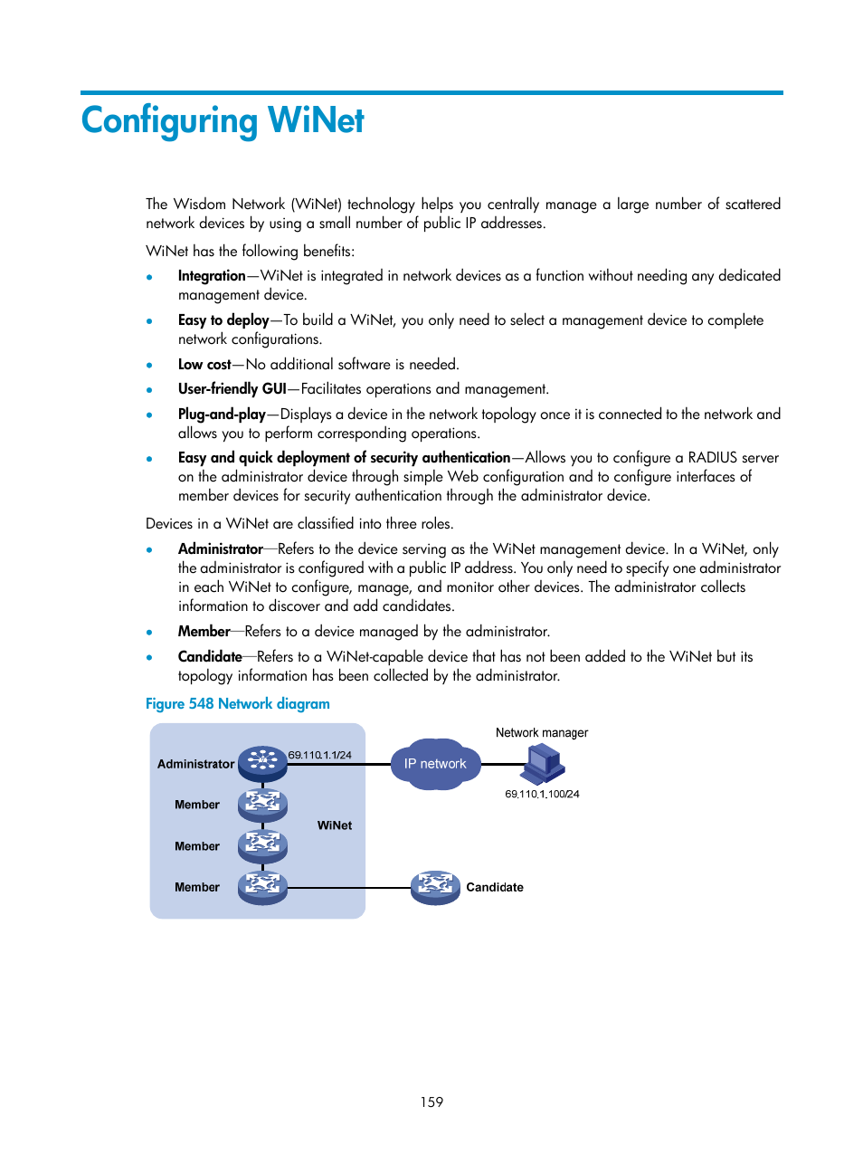 Configuring winet | H3C Technologies H3C MSR 50 User Manual | Page 544 / 877