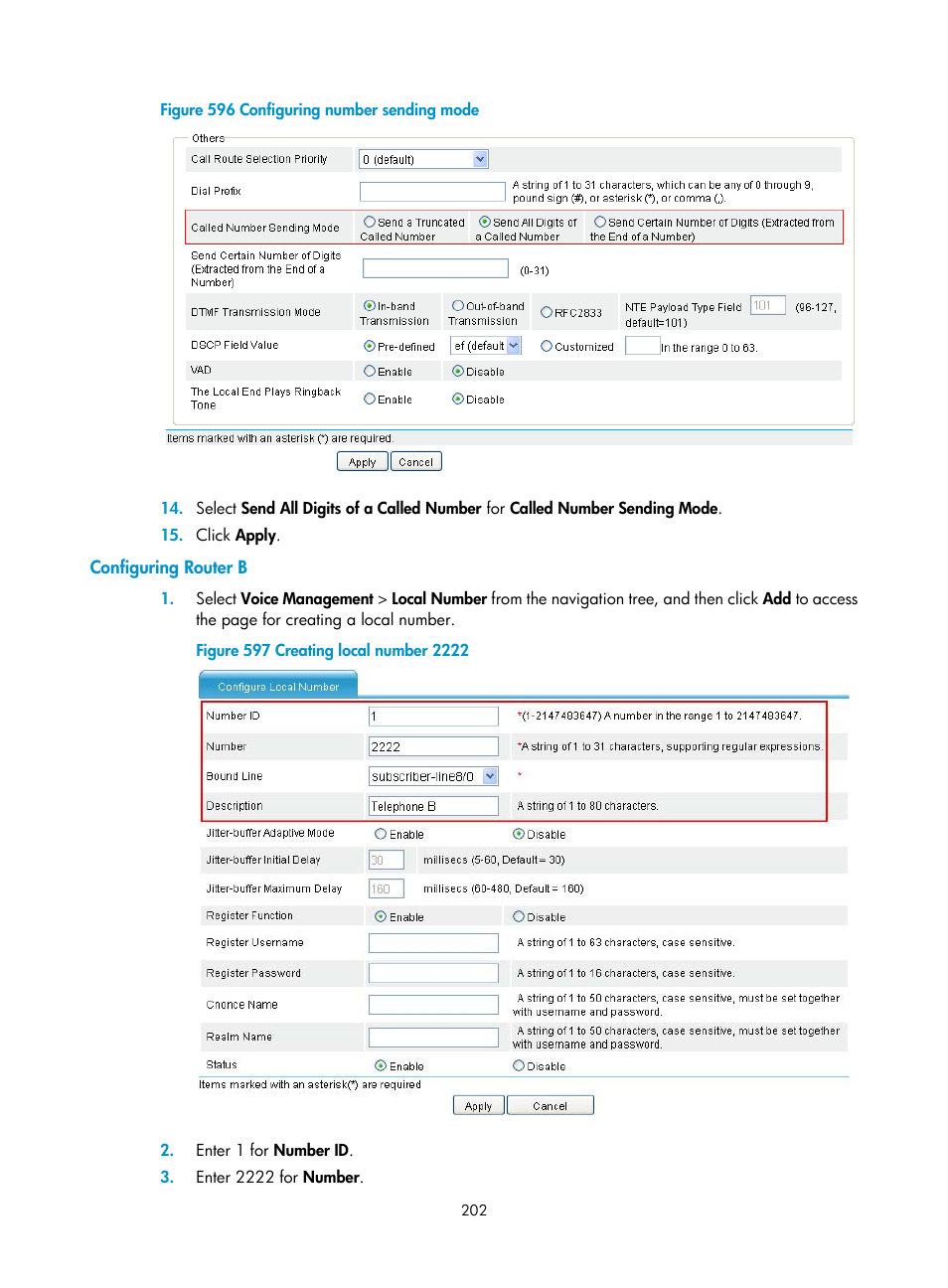 Configuring router b | H3C Technologies H3C MSR 50 User Manual | Page 587 / 877