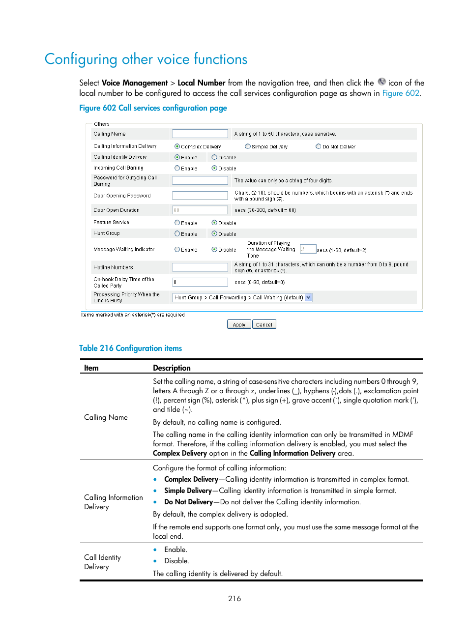 Configuring other voice functions | H3C Technologies H3C MSR 50 User Manual | Page 601 / 877