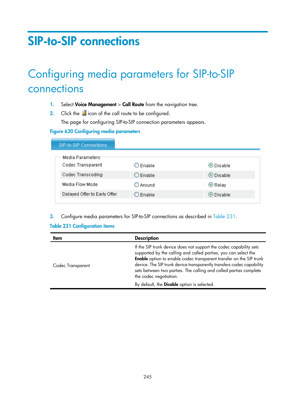 Sip-to-sip connections | H3C Technologies H3C MSR 50 User Manual | Page 630 / 877