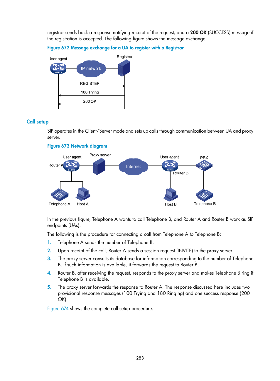 Call setup | H3C Technologies H3C MSR 50 User Manual | Page 668 / 877