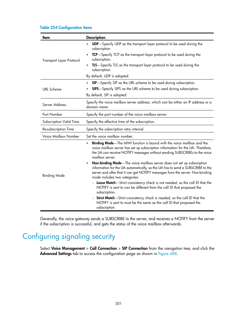 Configuring signaling security | H3C Technologies H3C MSR 50 User Manual | Page 686 / 877