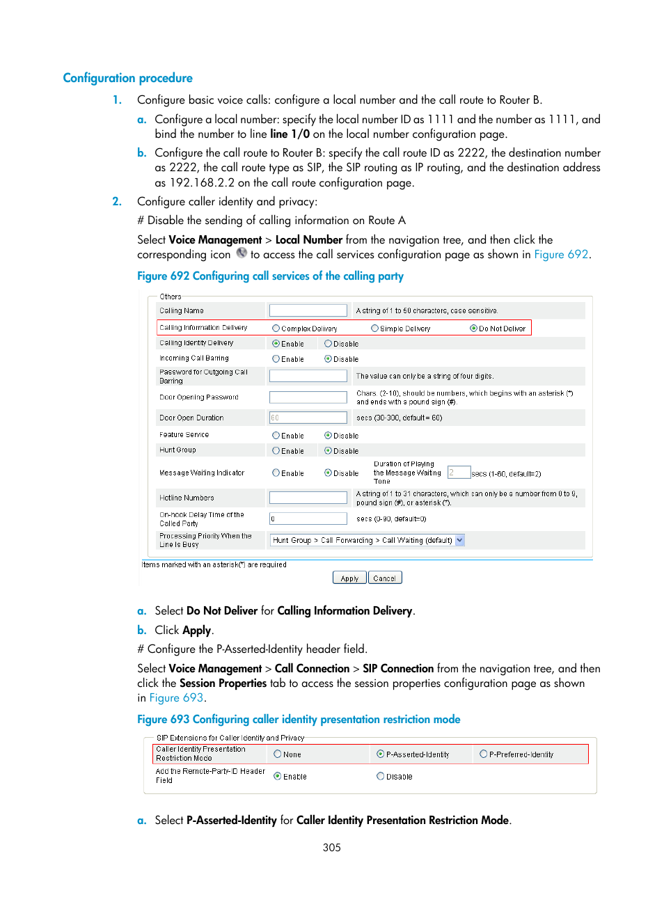 Configuration procedure | H3C Technologies H3C MSR 50 User Manual | Page 690 / 877