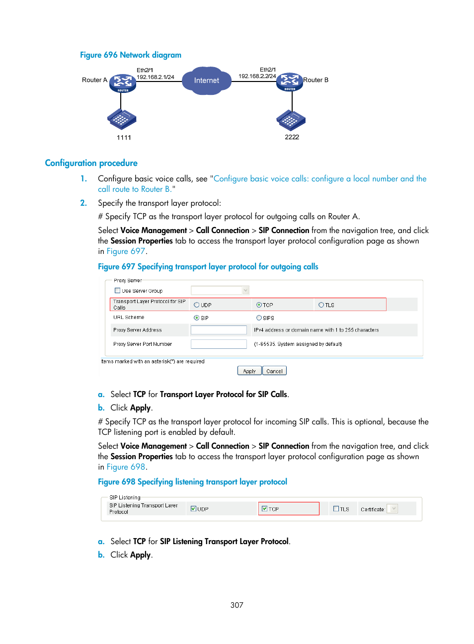 Configuration procedure | H3C Technologies H3C MSR 50 User Manual | Page 692 / 877