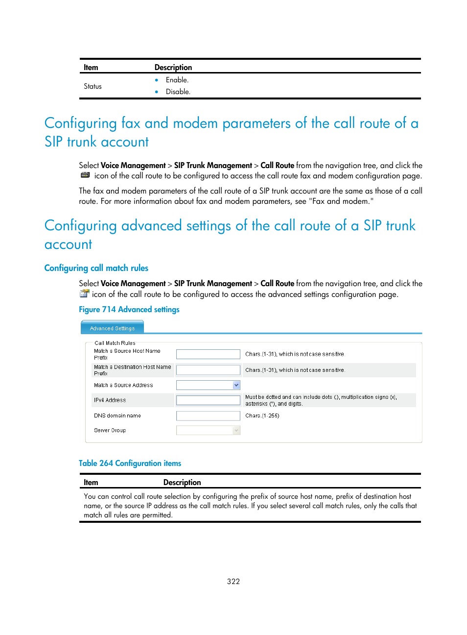 Configuring call match rules | H3C Technologies H3C MSR 50 User Manual | Page 707 / 877