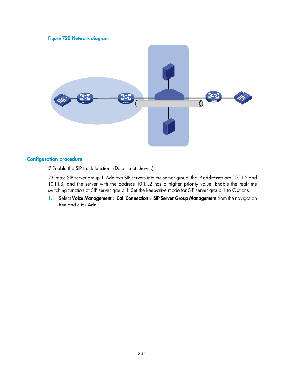 Configuration procedure | H3C Technologies H3C MSR 50 User Manual | Page 719 / 877