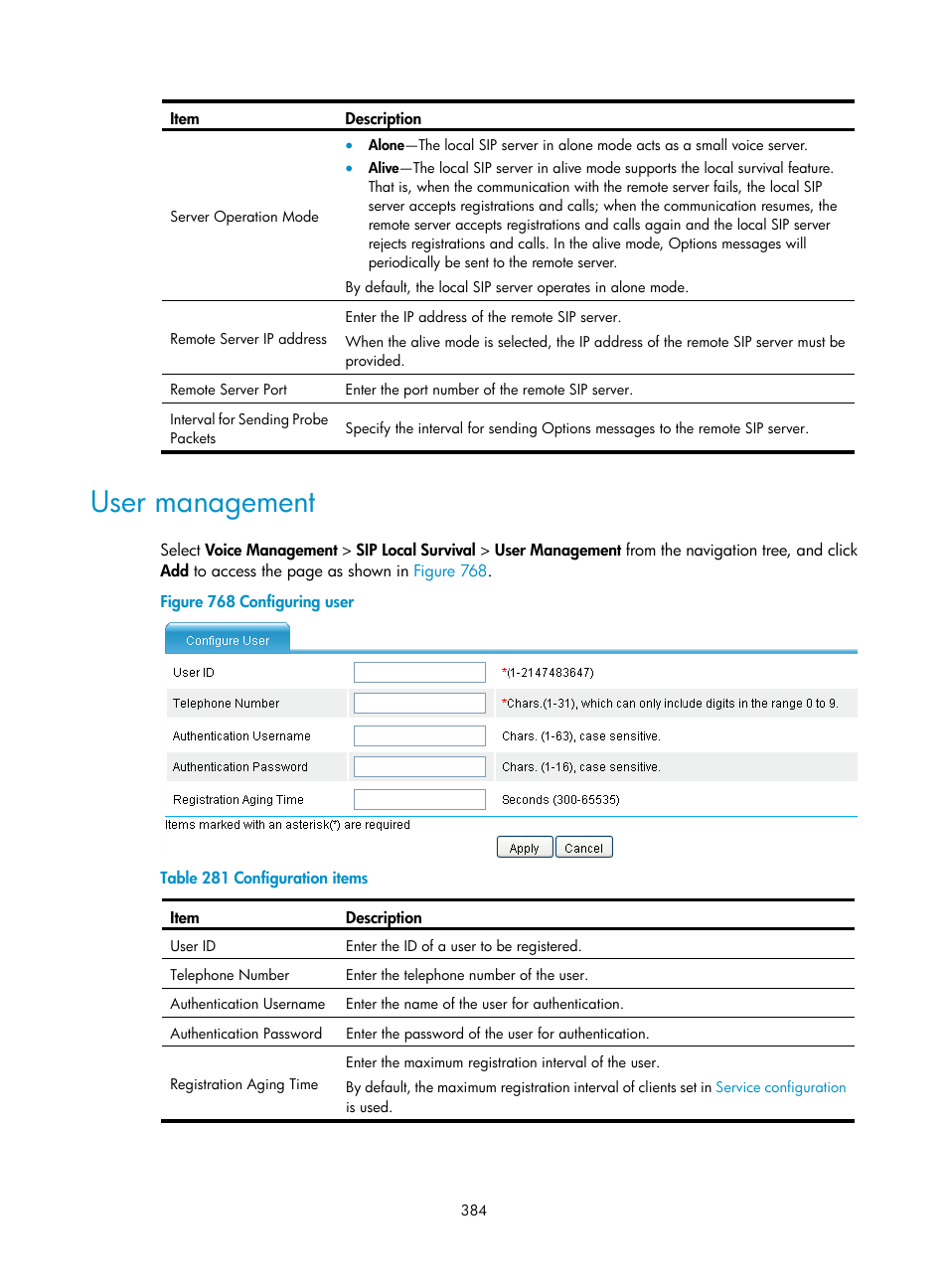 User management | H3C Technologies H3C MSR 50 User Manual | Page 769 / 877