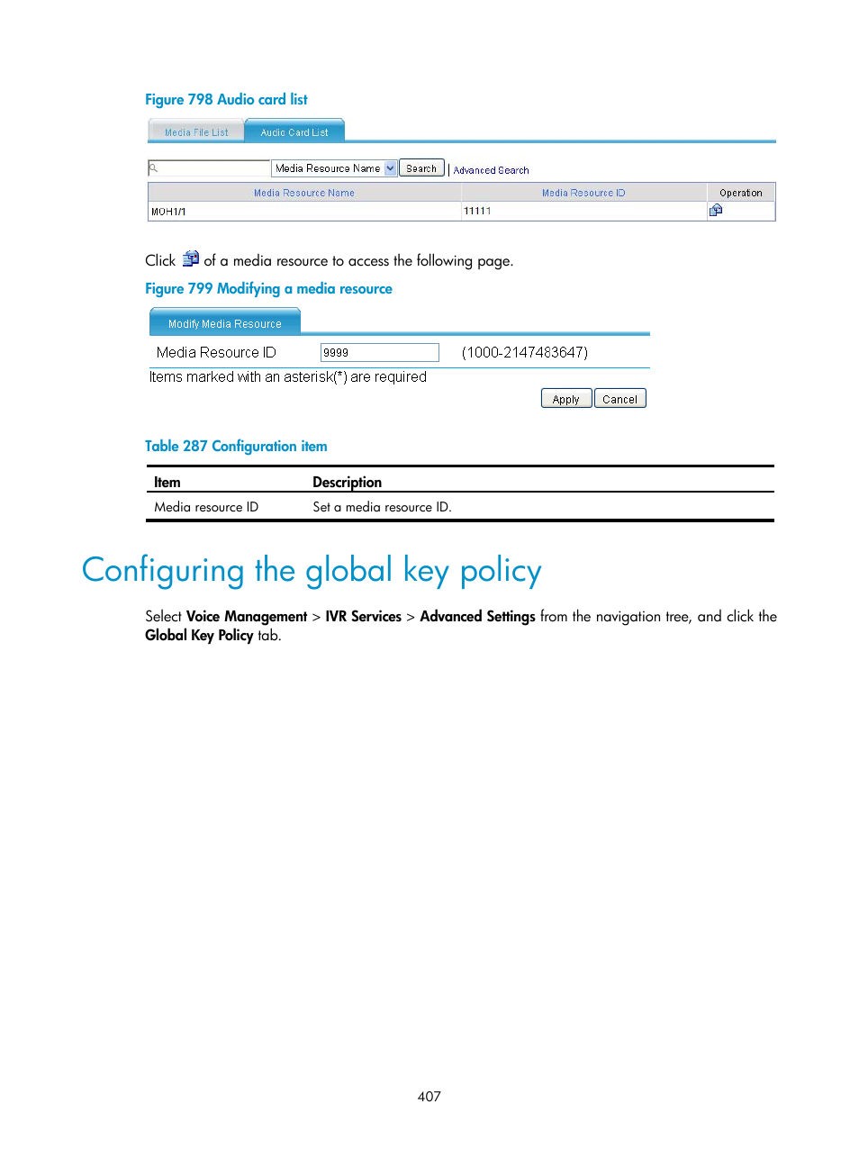 Configuring the global key policy | H3C Technologies H3C MSR 50 User Manual | Page 792 / 877