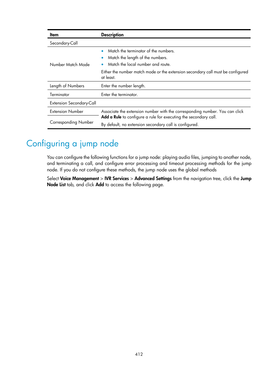 Configuring a jump node | H3C Technologies H3C MSR 50 User Manual | Page 797 / 877