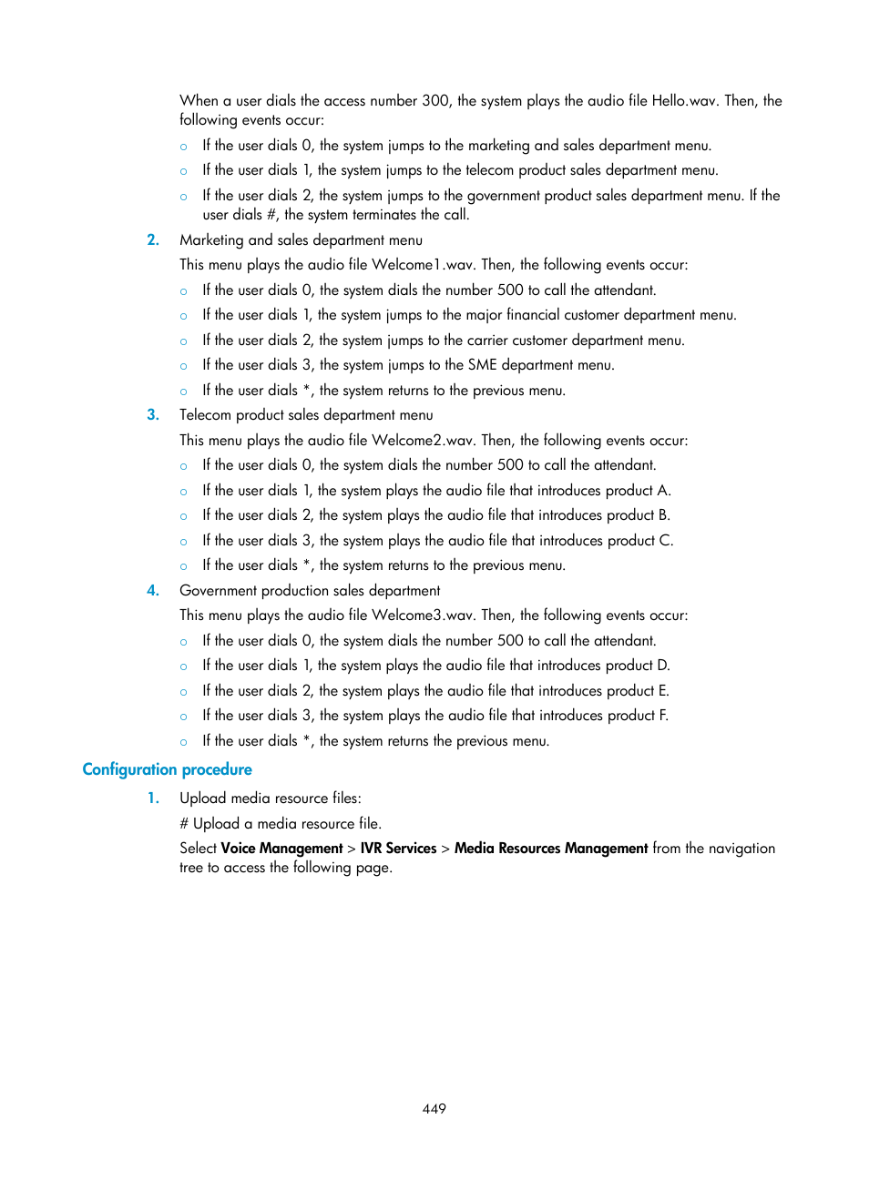 Configuration procedure | H3C Technologies H3C MSR 50 User Manual | Page 834 / 877