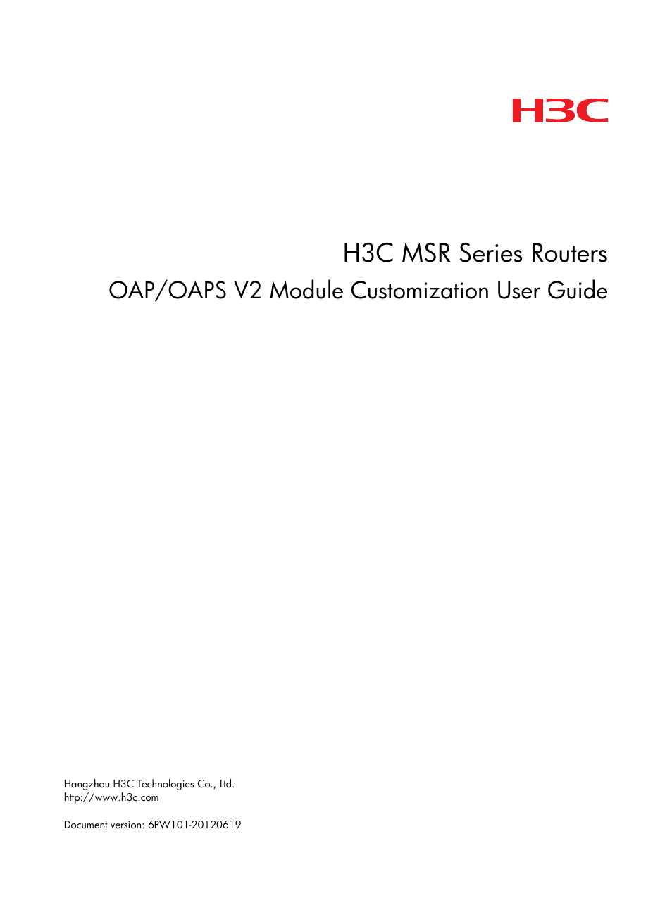 H3C Technologies H3C MSR 50 User Manual | 26 pages