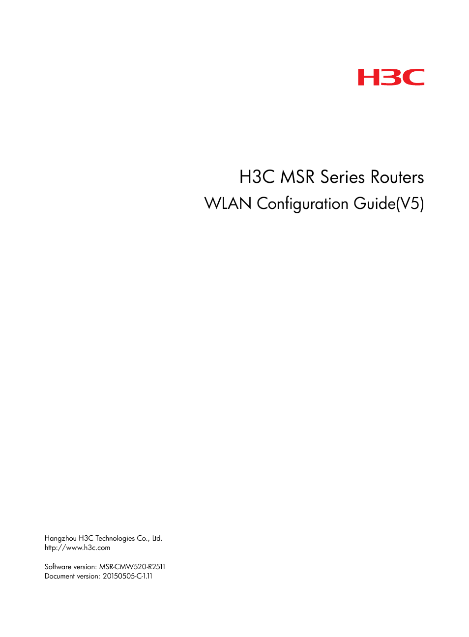 H3C Technologies H3C MSR 50 User Manual | 83 pages