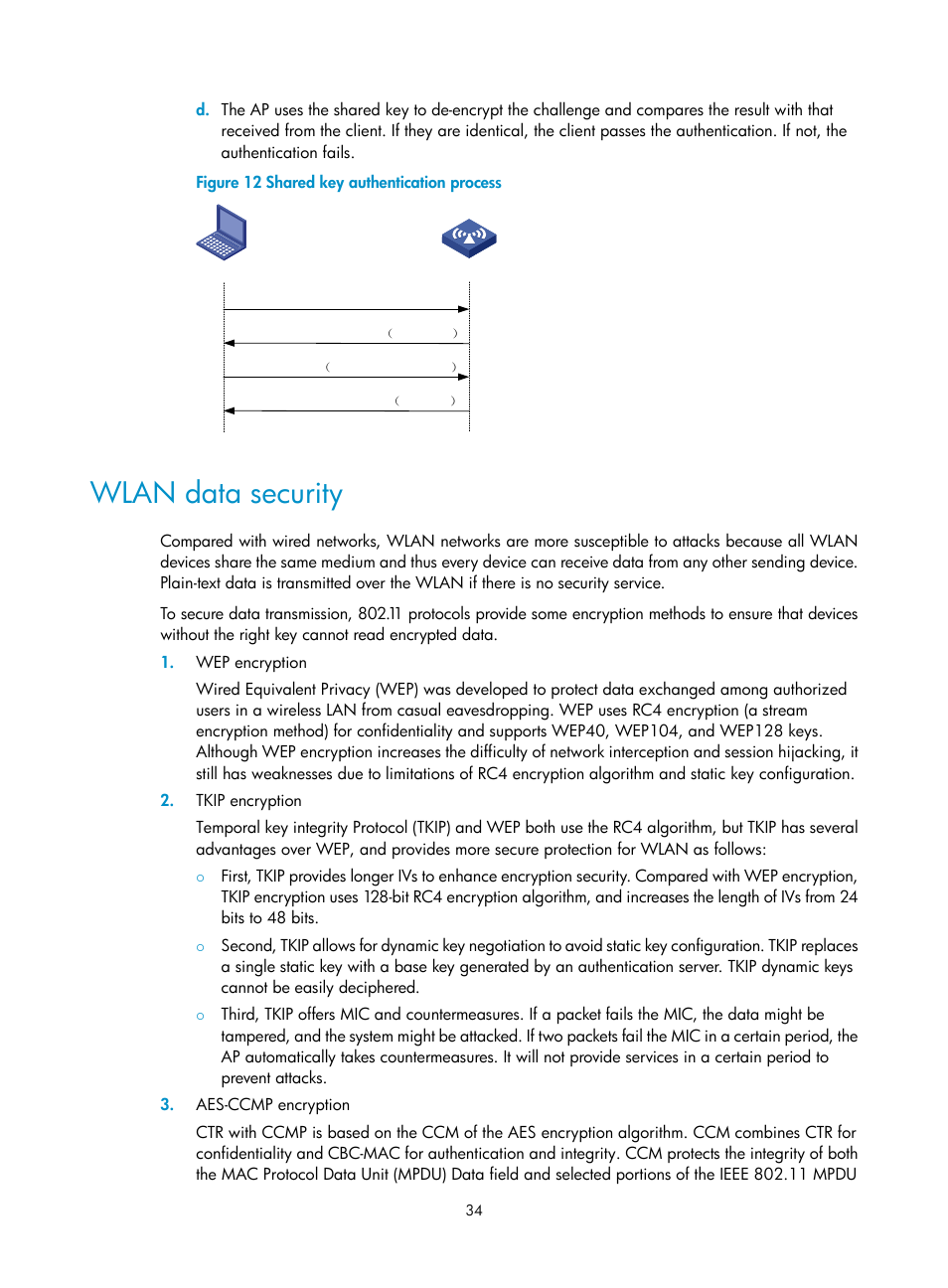 Wlan data security | H3C Technologies H3C MSR 50 User Manual | Page 43 / 83