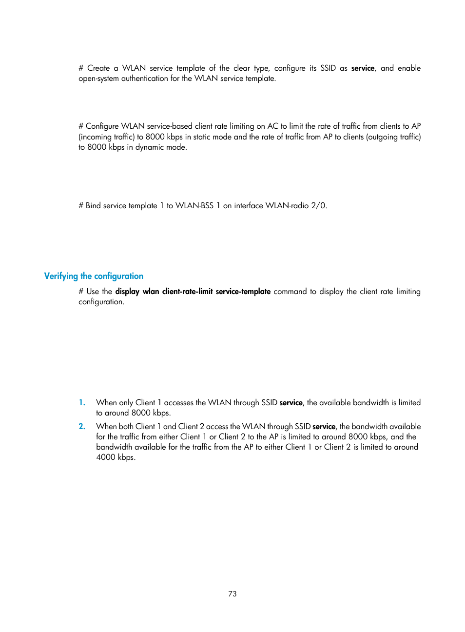 Verifying the configuration | H3C Technologies H3C MSR 50 User Manual | Page 82 / 83