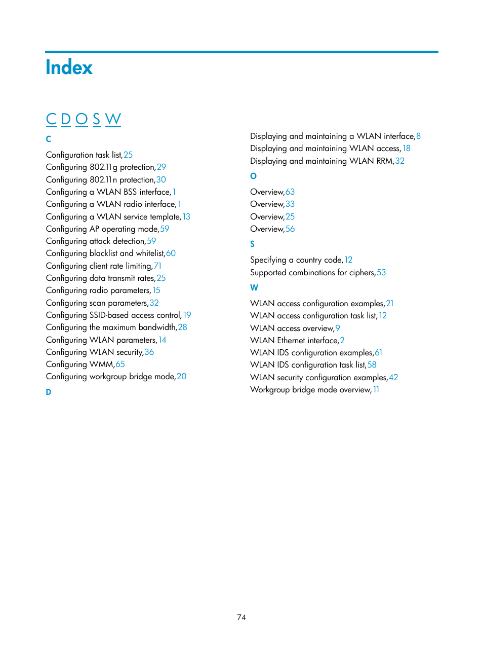 Index | H3C Technologies H3C MSR 50 User Manual | Page 83 / 83