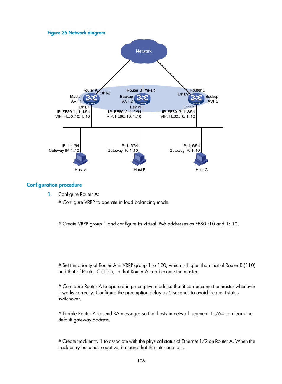 Configuration procedure | H3C Technologies H3C MSR 50 User Manual | Page 114 / 124