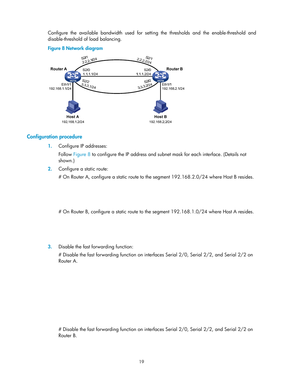 Configuration procedure | H3C Technologies H3C MSR 50 User Manual | Page 27 / 124