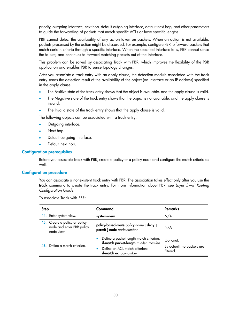 Configuration prerequisites, Configuration procedure | H3C Technologies H3C MSR 50 User Manual | Page 38 / 124