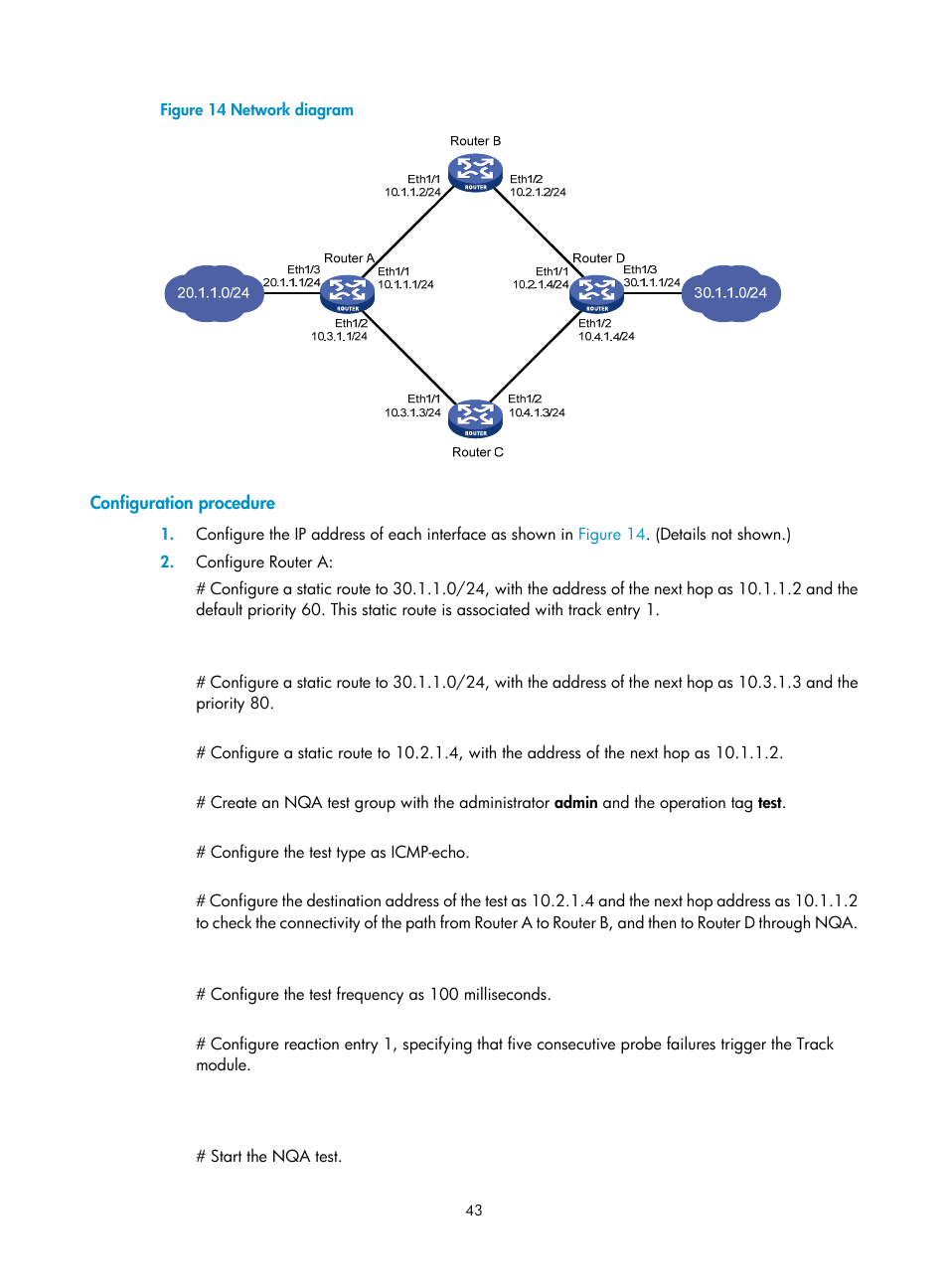 Configuration procedure | H3C Technologies H3C MSR 50 User Manual | Page 51 / 124