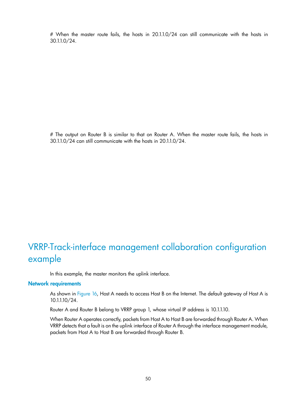 Network requirements | H3C Technologies H3C MSR 50 User Manual | Page 58 / 124