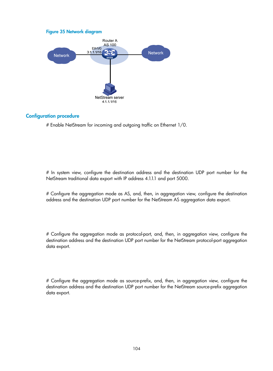 Configuration procedure, N in, Figure 35 | H3C Technologies H3C MSR 50 User Manual | Page 117 / 239