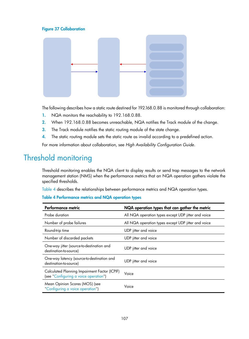 Threshold monitoring | H3C Technologies H3C MSR 50 User Manual | Page 120 / 239