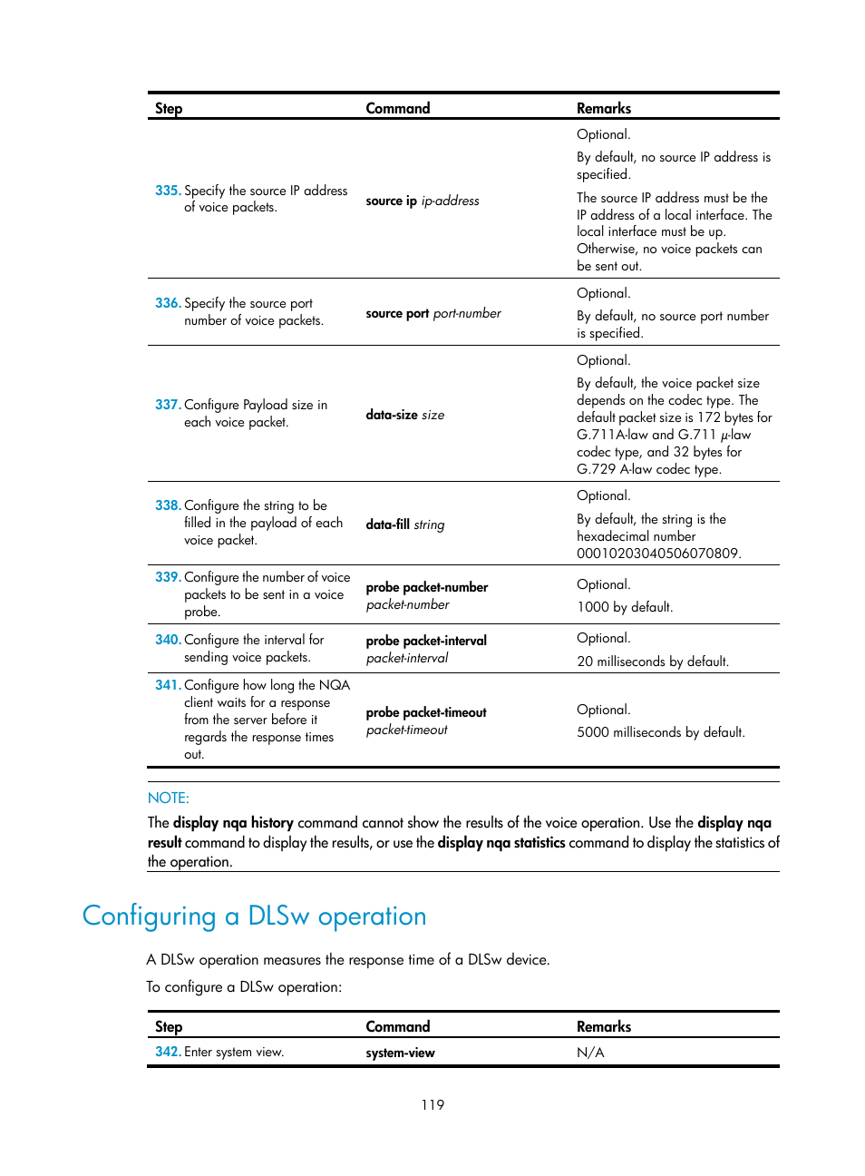 Configuring a dlsw operation | H3C Technologies H3C MSR 50 User Manual | Page 132 / 239