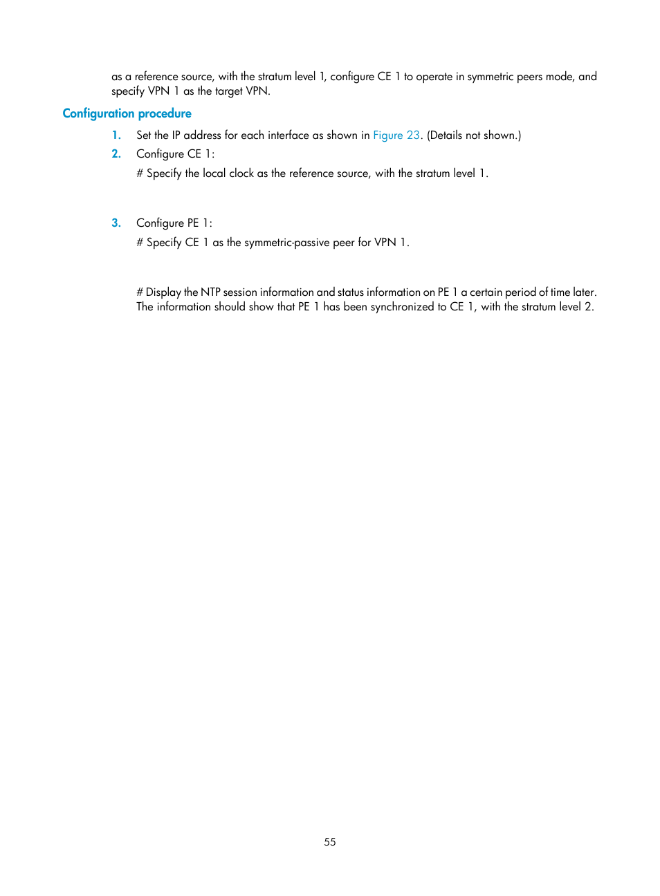 Configuration procedure | H3C Technologies H3C MSR 50 User Manual | Page 68 / 239