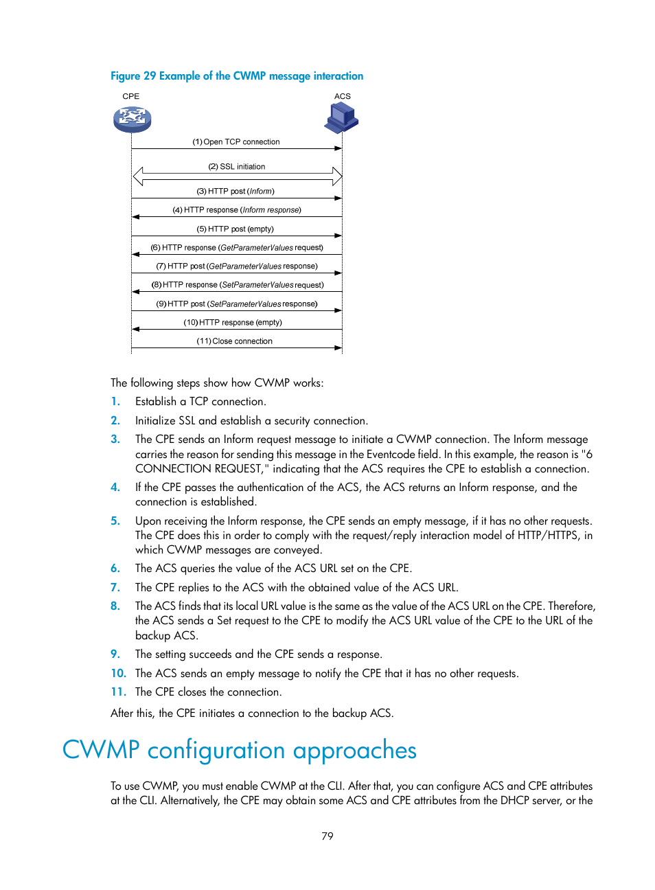Cwmp configuration approaches | H3C Technologies H3C MSR 50 User Manual | Page 92 / 239