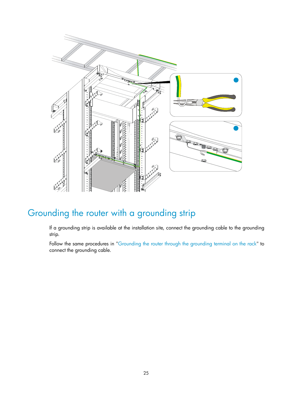 Grounding the router with a grounding strip | H3C Technologies H3C MSR 3600 User Manual | Page 33 / 95