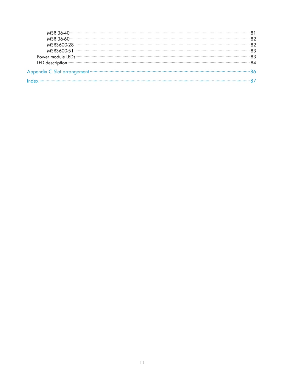 H3C Technologies H3C MSR 3600 User Manual | Page 8 / 95