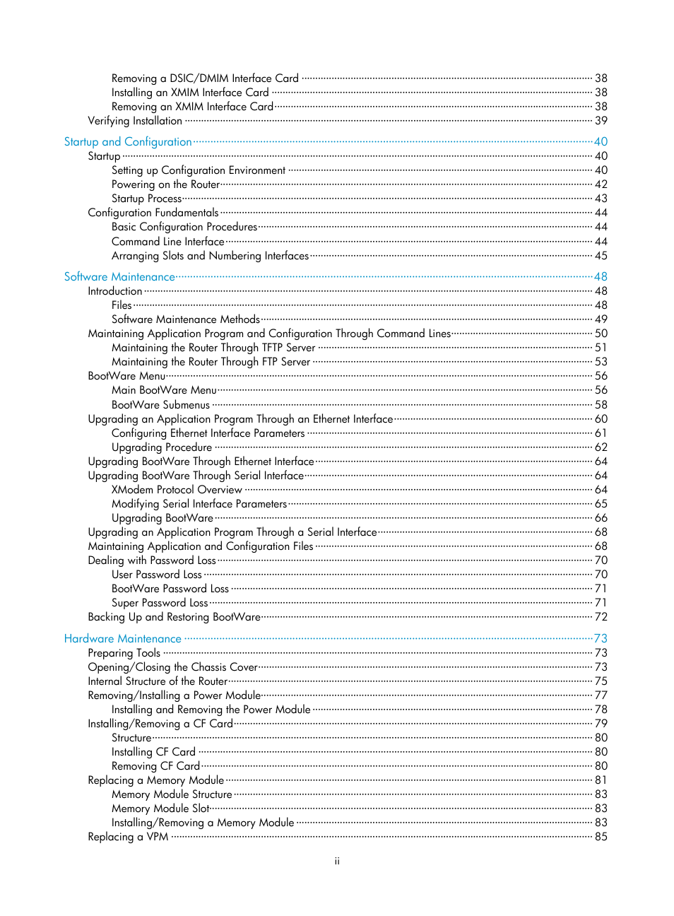 H3C Technologies H3C MSR 30 User Manual | Page 7 / 99
