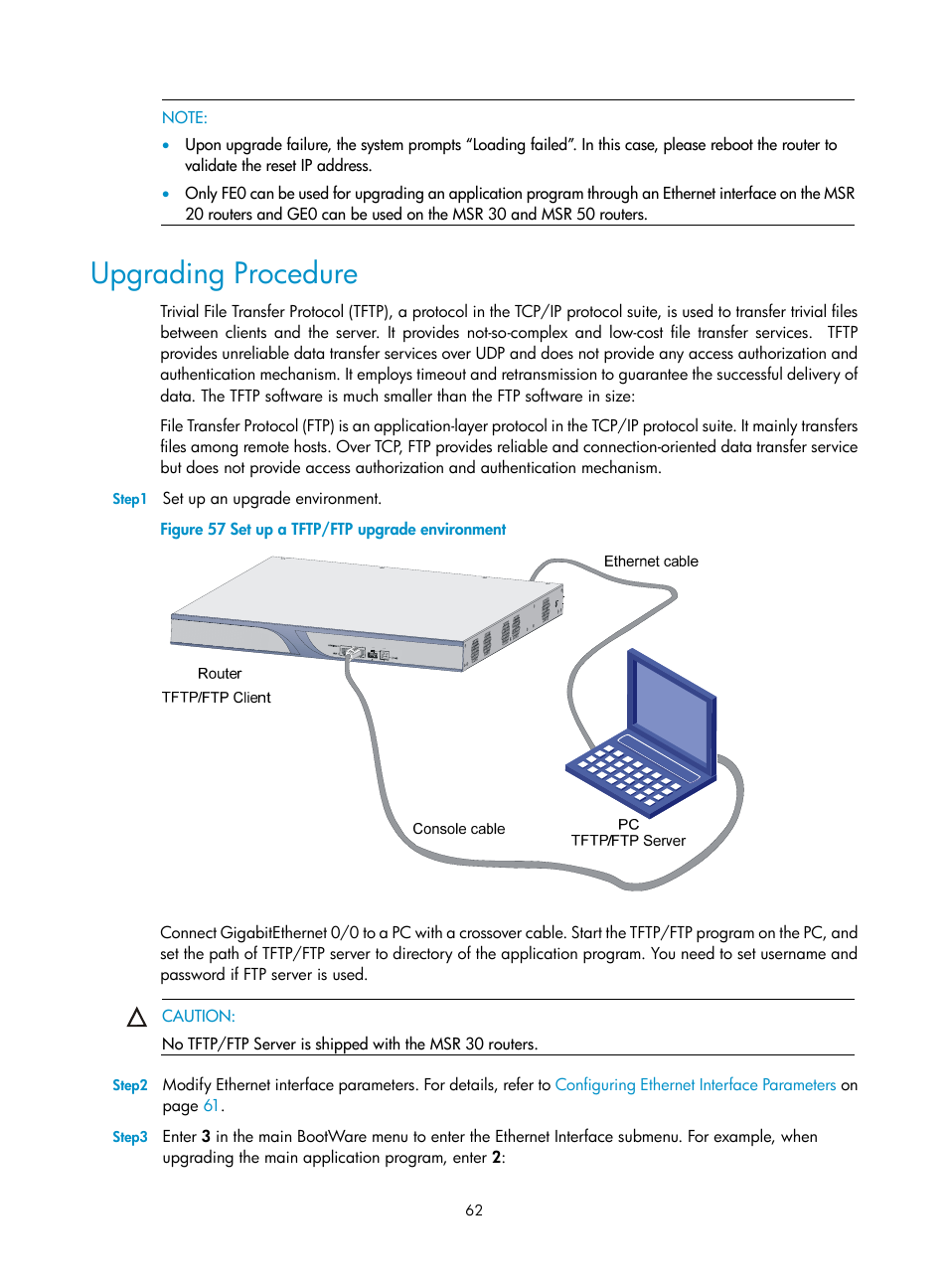 Upgrading procedure | H3C Technologies H3C MSR 30 User Manual | Page 70 / 99