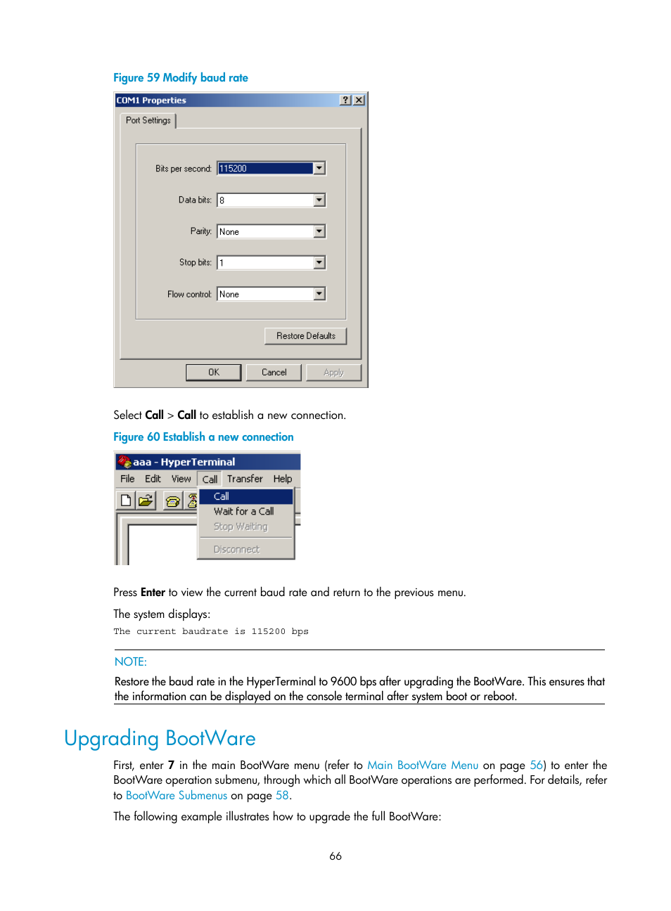 Upgrading bootware | H3C Technologies H3C MSR 30 User Manual | Page 74 / 99