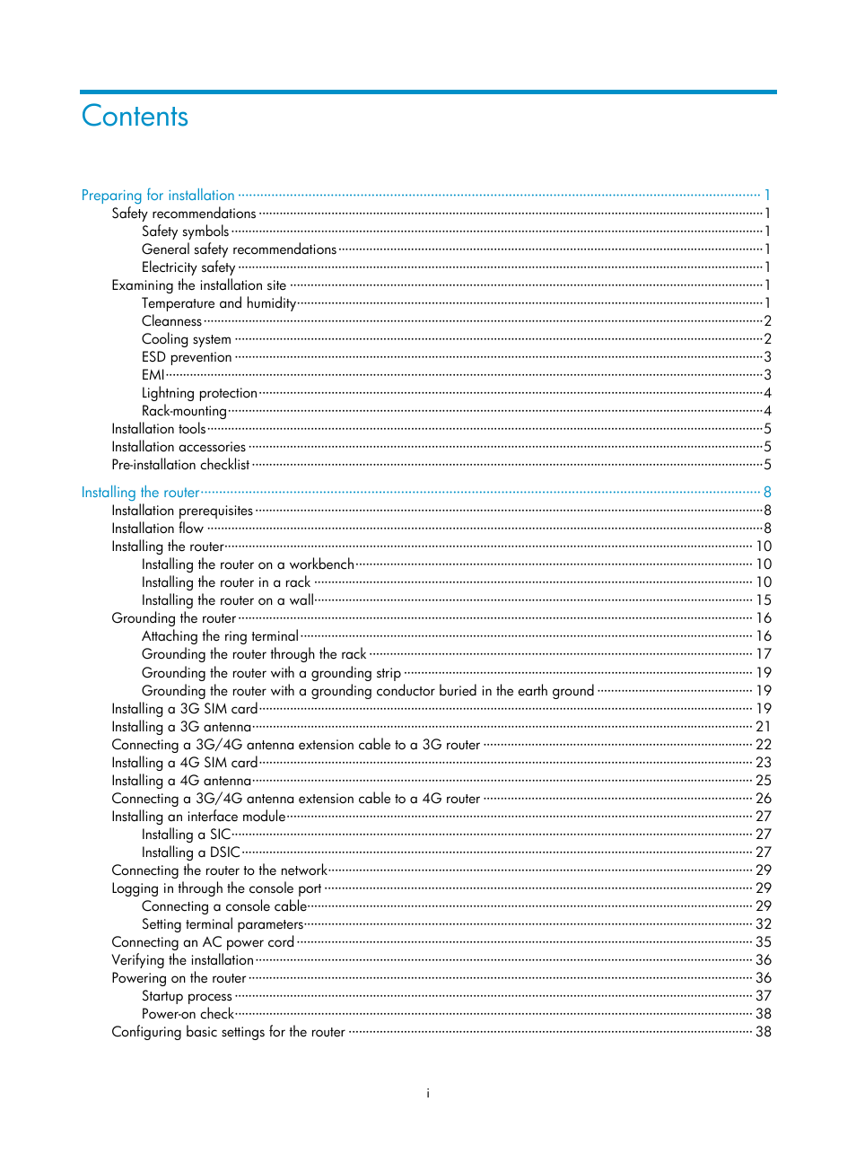 H3C Technologies H3C MSR 2600 User Manual | Page 6 / 65