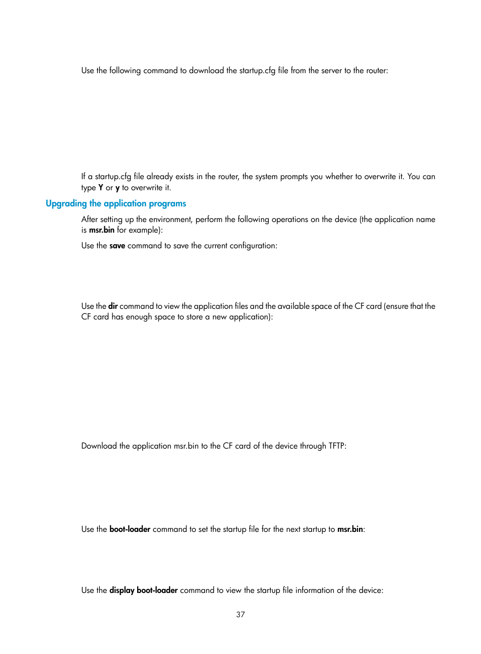 Upgrading the application programs | H3C Technologies H3C MSR 20-2X[40] User Manual | Page 44 / 77