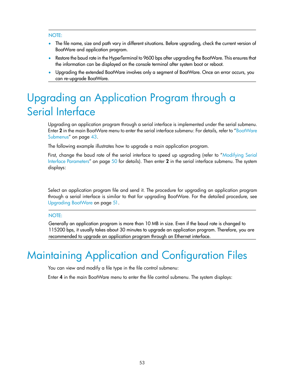 Maintaining application and configuration files | H3C Technologies H3C MSR 20-2X[40] User Manual | Page 60 / 77