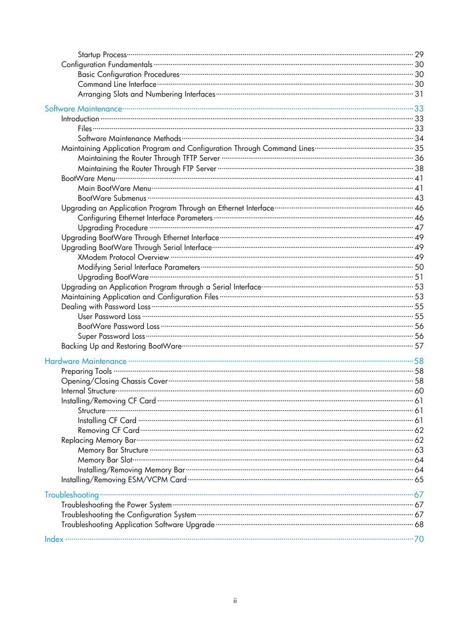 H3C Technologies H3C MSR 20-2X[40] User Manual | Page 7 / 77