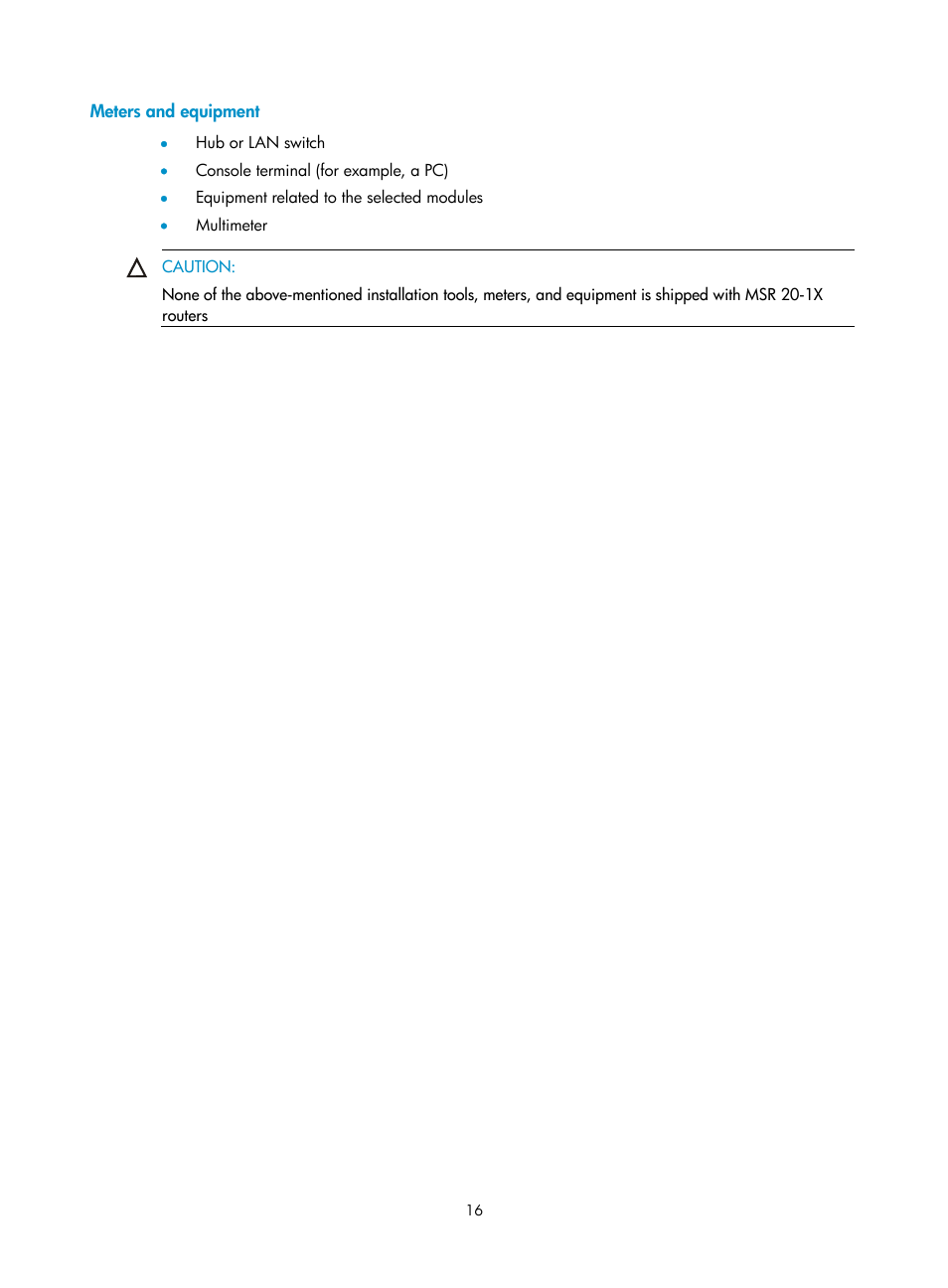 Meters and equipment | H3C Technologies H3C MSR 20-1X User Manual | Page 23 / 75