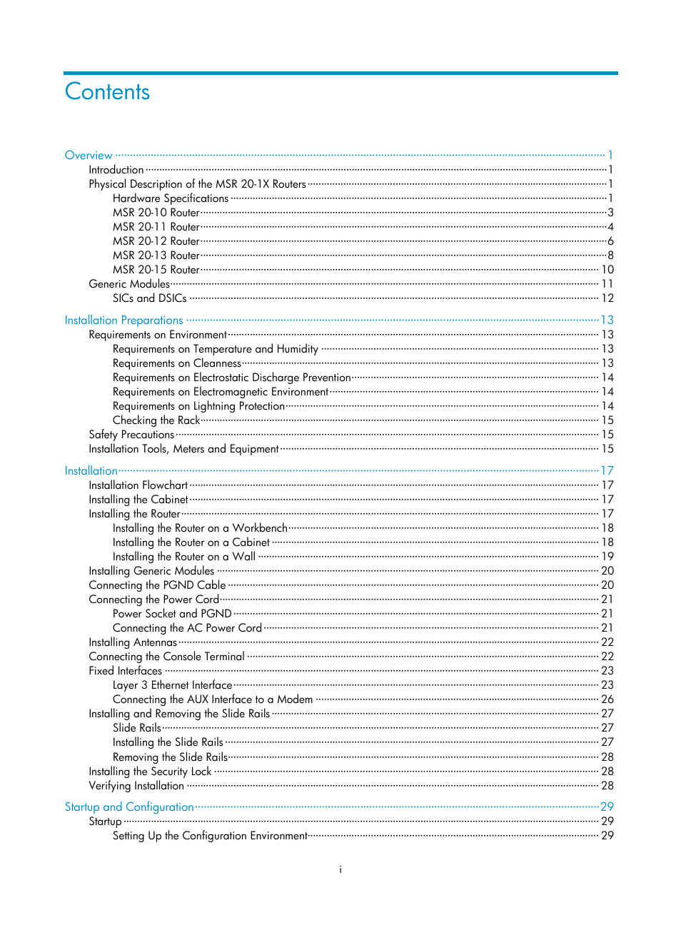 H3C Technologies H3C MSR 20-1X User Manual | Page 6 / 75