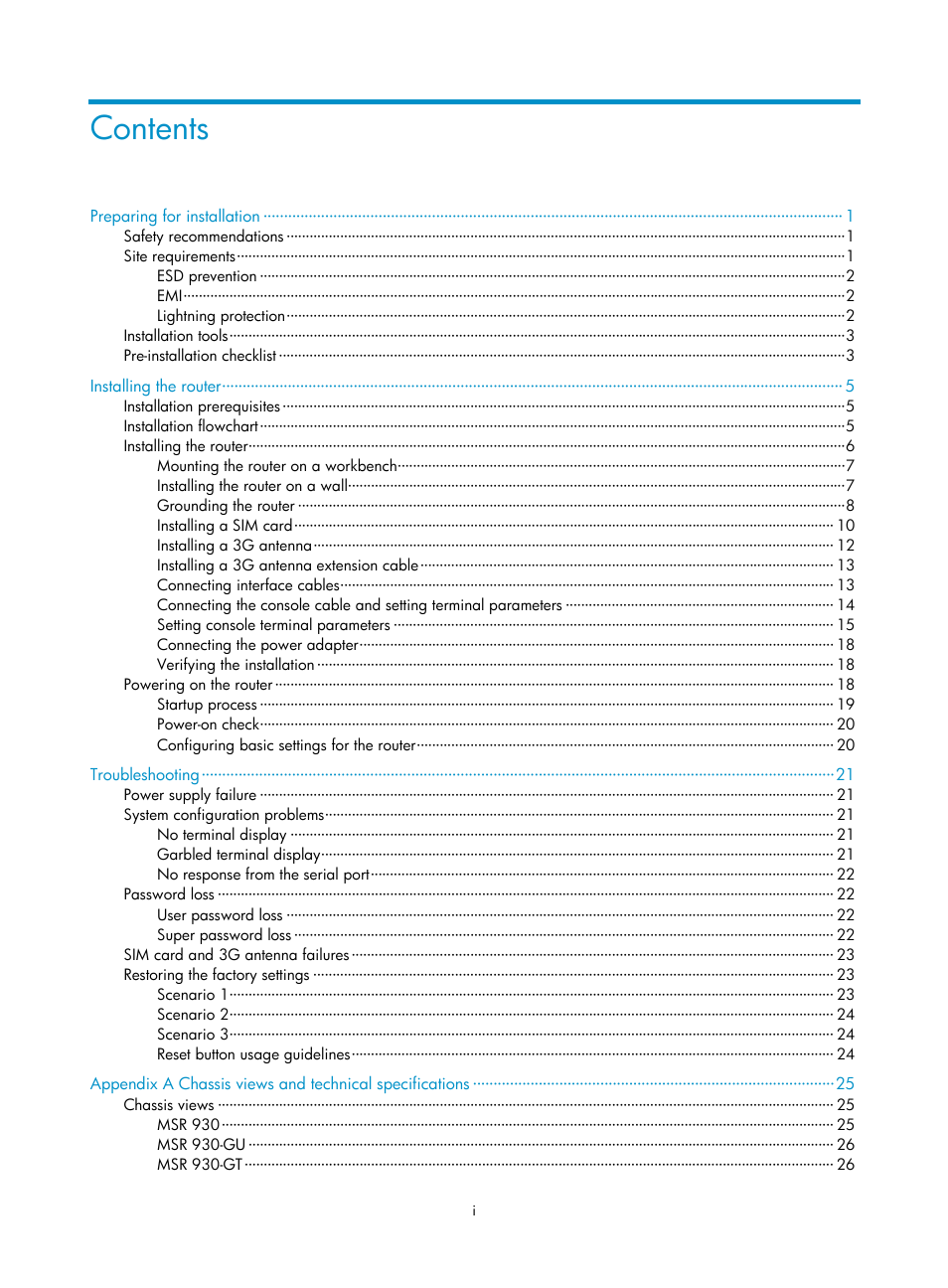 H3C Technologies H3C MSR 930 User Manual | Page 6 / 42