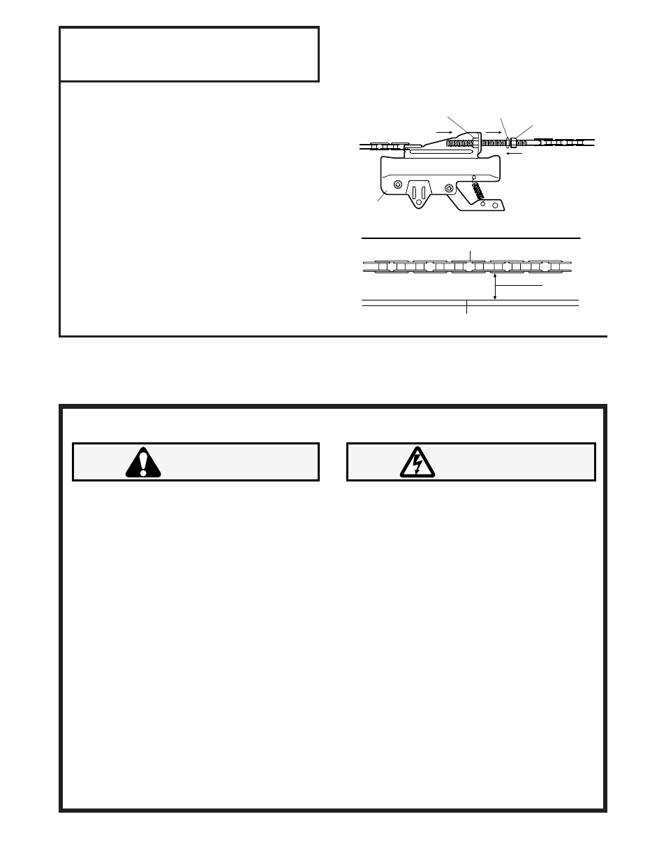 Tighten chain, Important installation instructions, Warning | Assembly step 5, Tighten the chain | Chamberlain CSO 1/2HP User Manual | Page 10 / 36