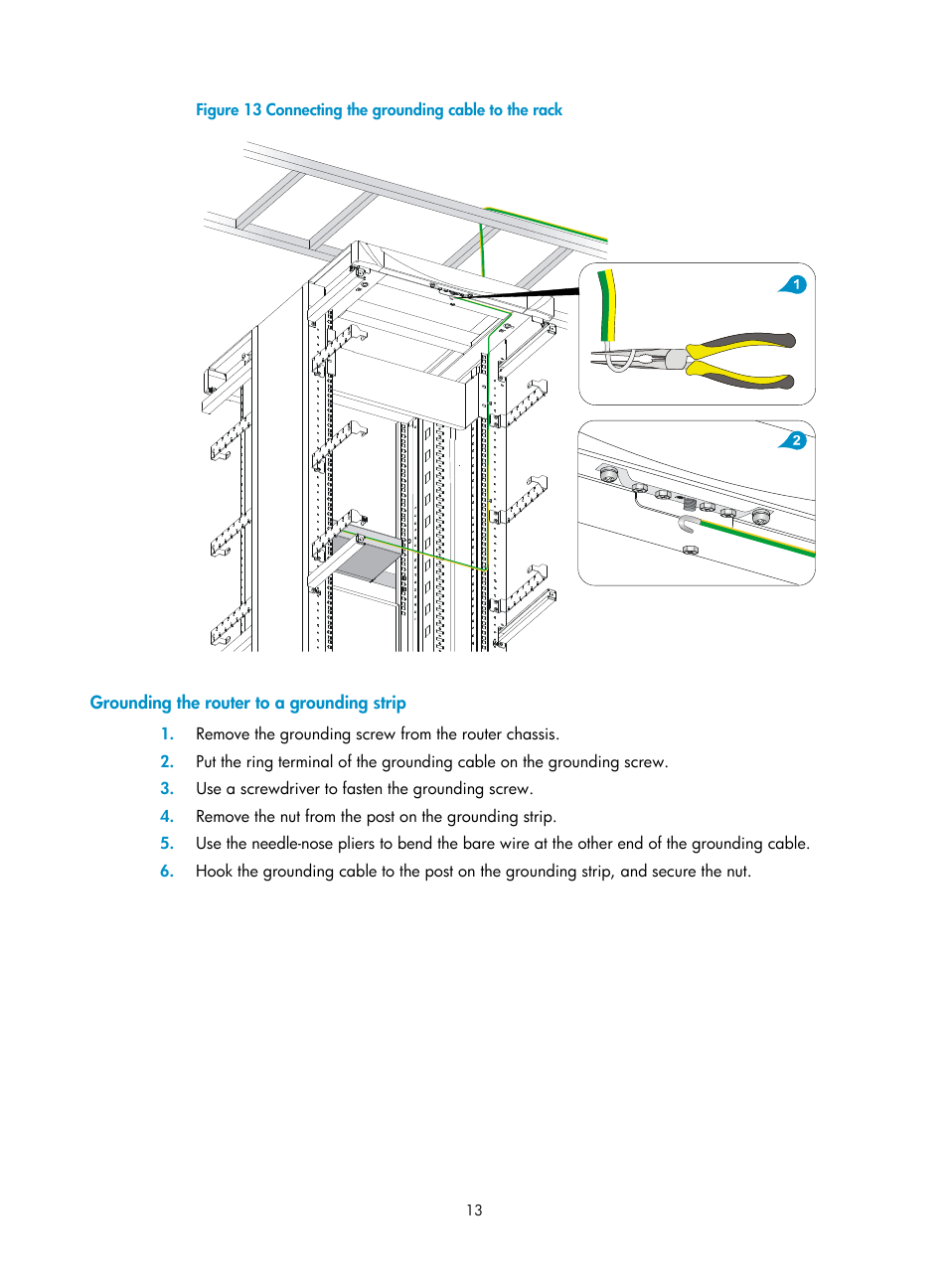 Grounding the router to a grounding strip | H3C Technologies H3C MSR 800 User Manual | Page 20 / 41
