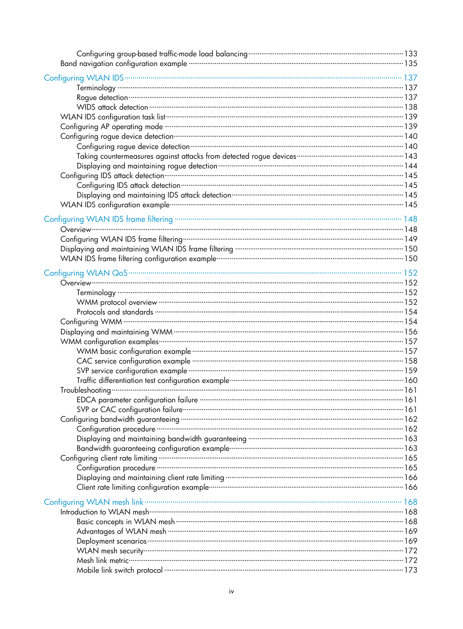 H3C Technologies H3C WX3000E Series Wireless Switches User Manual | Page 10 / 226