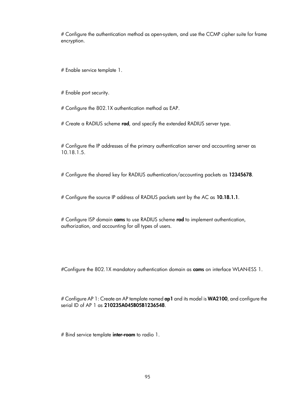 H3C Technologies H3C WX3000E Series Wireless Switches User Manual | Page 107 / 226