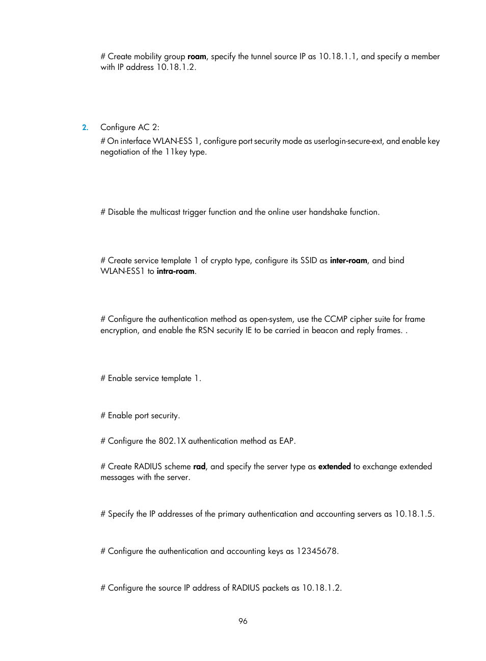 H3C Technologies H3C WX3000E Series Wireless Switches User Manual | Page 108 / 226