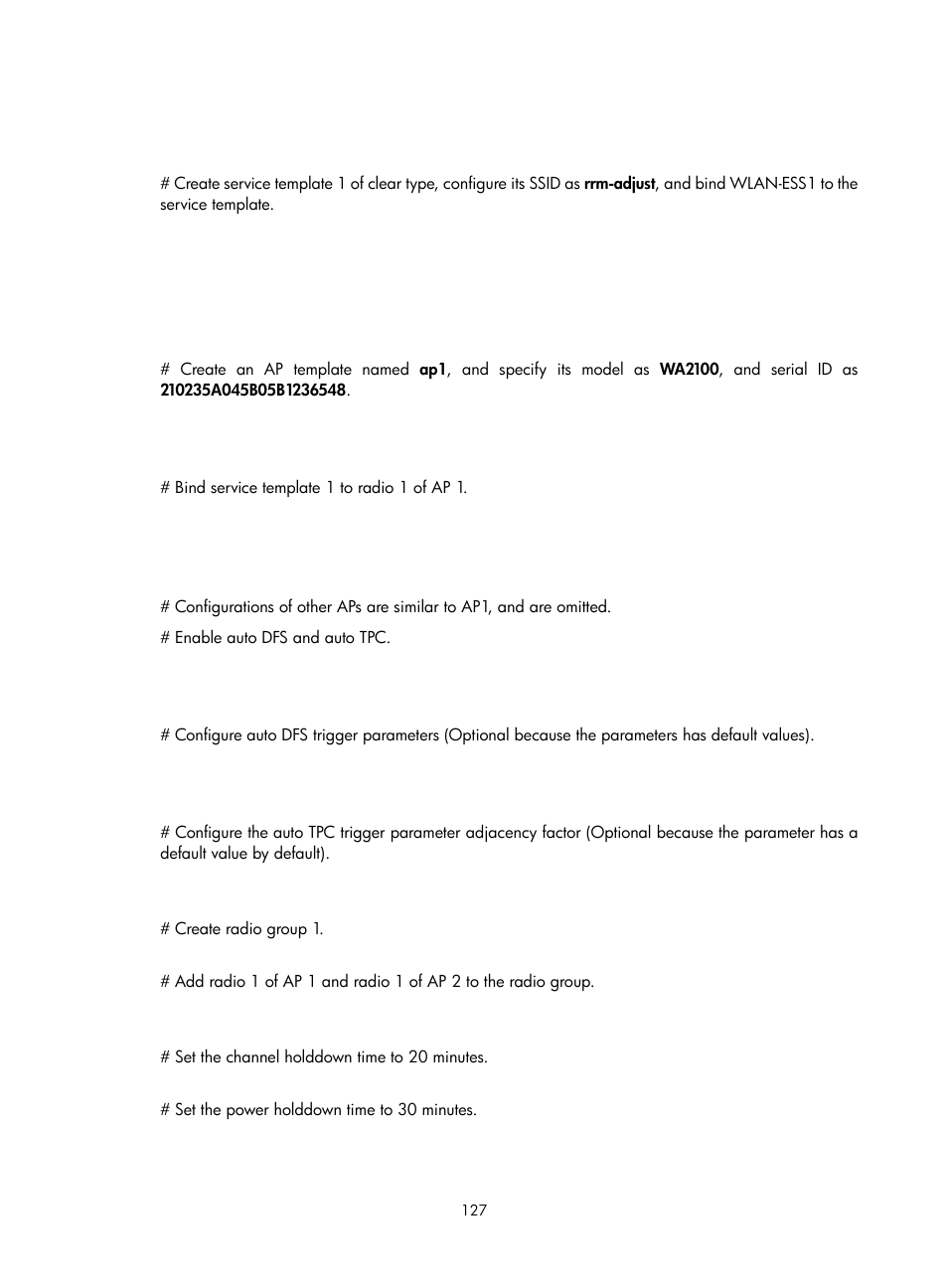 H3C Technologies H3C WX3000E Series Wireless Switches User Manual | Page 139 / 226