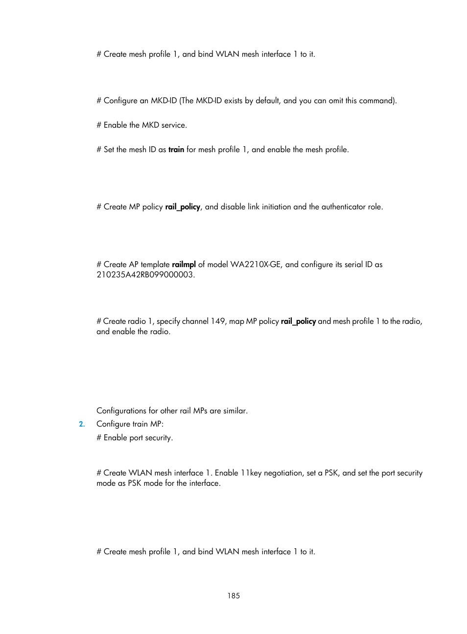 H3C Technologies H3C WX3000E Series Wireless Switches User Manual | Page 197 / 226