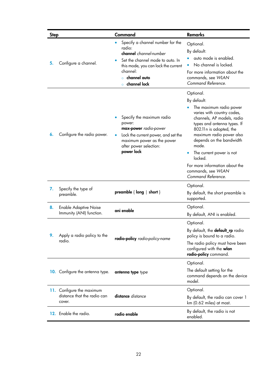 H3C Technologies H3C WX3000E Series Wireless Switches User Manual | Page 34 / 226